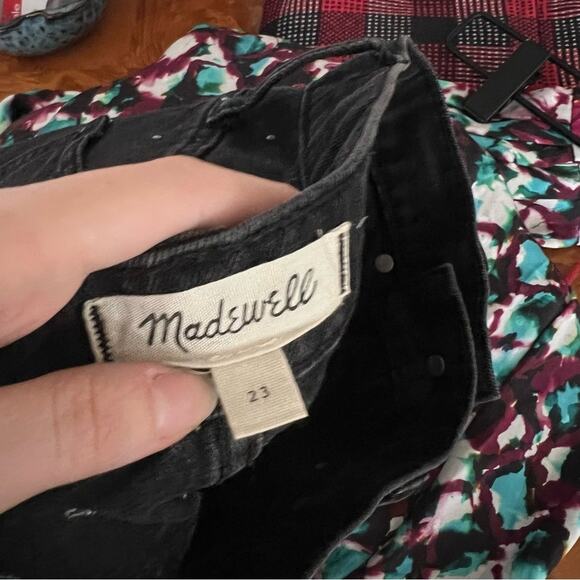 Madewell Rigid Denim A-Line Mini Skirt: Metallic Dots Edition - Picture 5 of 6